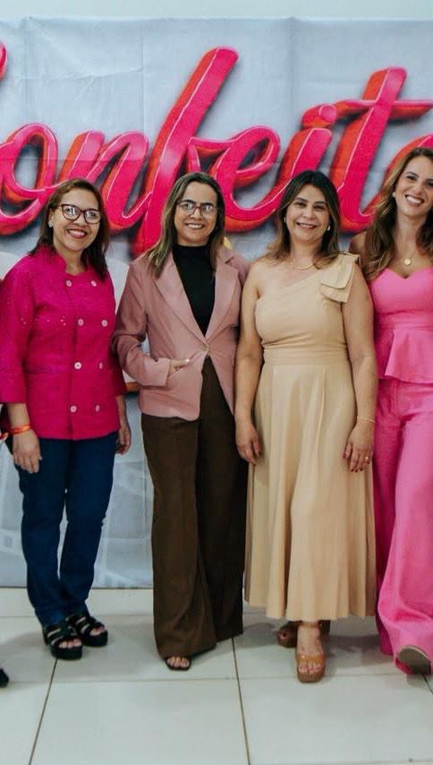 Lilianne Silveira com outras embaixadoras do Confeitar