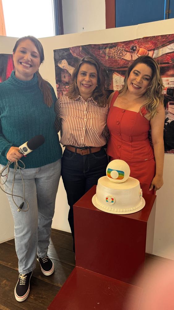 Lilianne Silveira na celebração dos 60 anos da Globo e 45 anos da InterTV